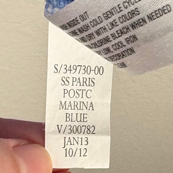 Gap Women's Size Medium Blue Paris C'est La Vie Eiffel Tower Short Sleeve Shirt - Picture 7 of 7